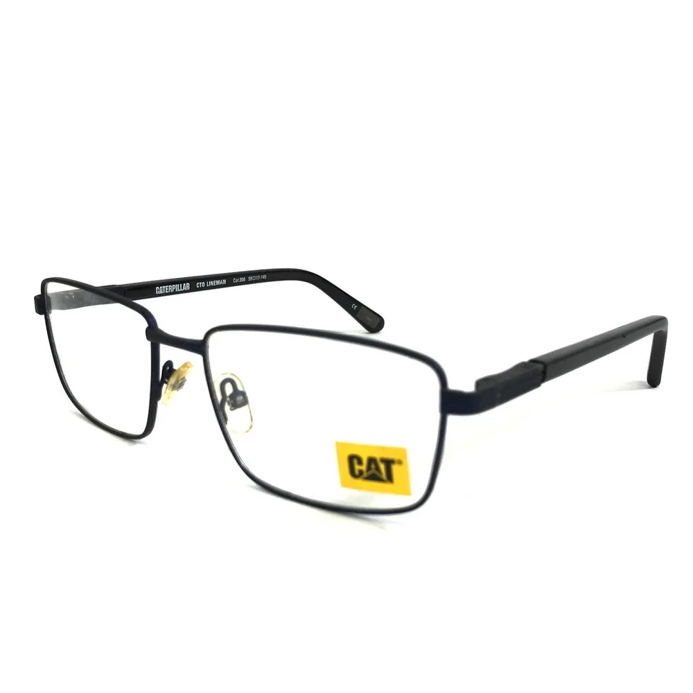 Caterpillar Eyeglasses Frames CTO LINEMAN Col. 006 Black Matte Blue 55-17-145